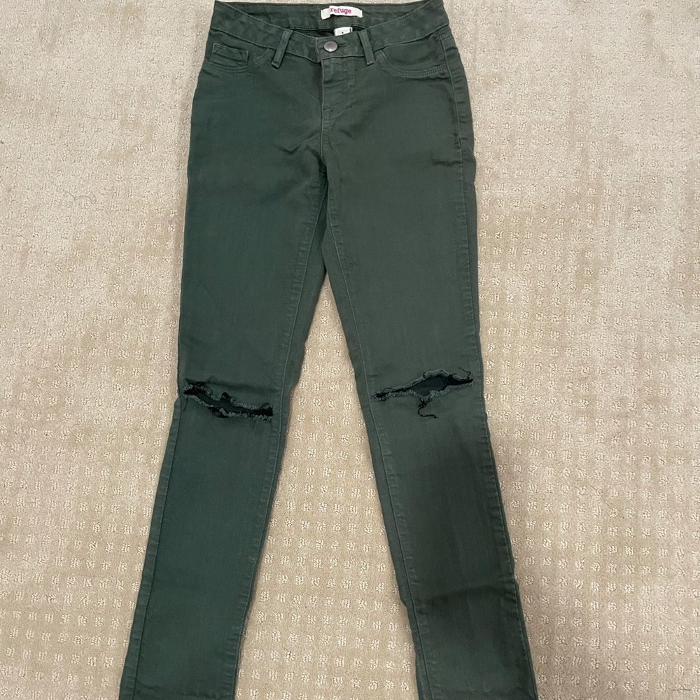 Green Denim Jeans from Refuge